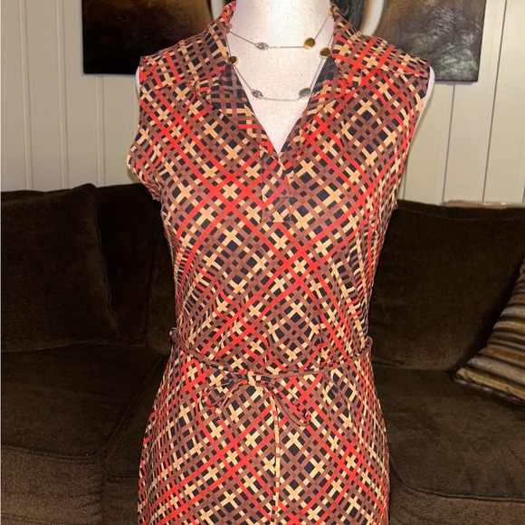 A’ Gaci • Vintage • Large • USA • Brown/Black/Red • Plaid • Sleeveless Dress - Picture 4 of 13